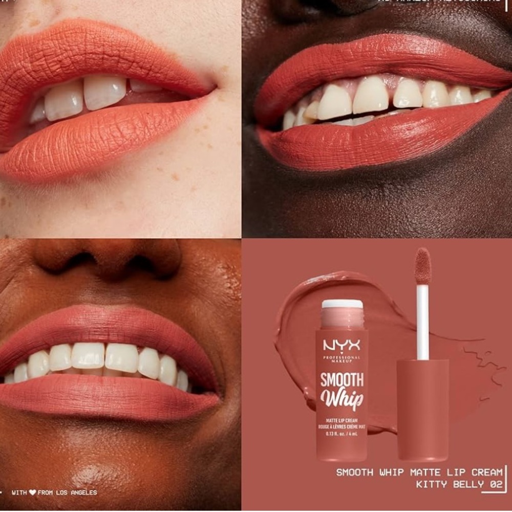NYX Smooth Whip Matte Lip Cream Liquid Lipstick - Kitty Belly (Peach Nude)